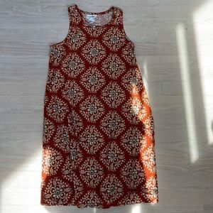 Burnt orange floral patterned Natural Life dress